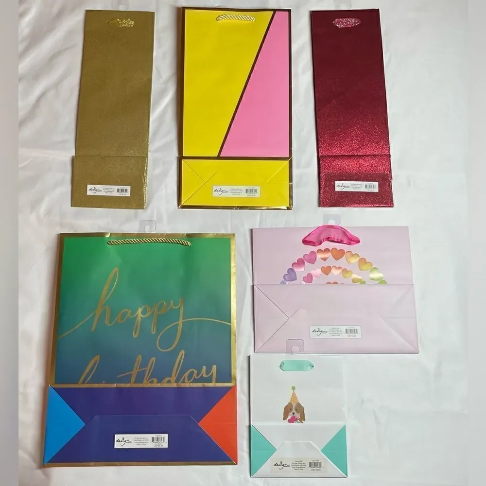 🔥❤️🔥 6 NEW Wine & More Quality Gift Bags All Occasions Sizes, Shapes Sty…